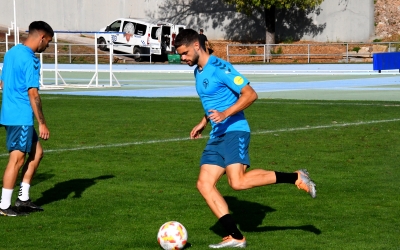 Guillem Molina, en l'últim entrenament del Sabadell | Críspulo Díaz