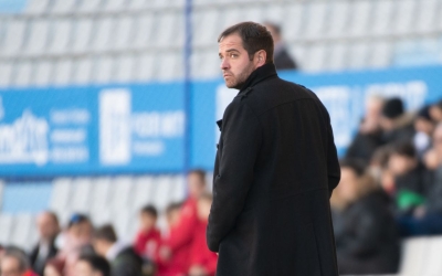 Miki Lladó, dirigint un partit amb el Sabadell | Roger Benet