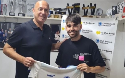 El president de la secció, Àlex Porras, amb Christian Rodríguez | CNS futbol sala