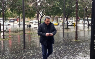 L'exalcalde Manuel Bustos entrant a la Ciutat de la Justícia | Pere Gallifa