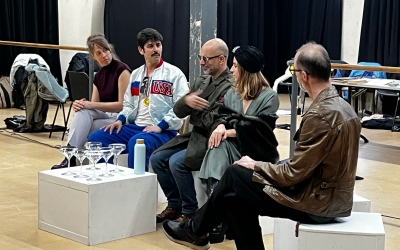 Un dels moments de l'assaig general 