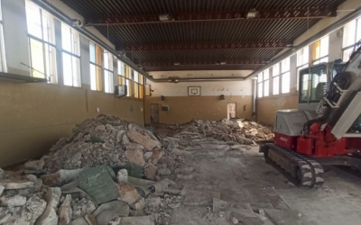 Entrada del refugi a través del gimnàs del Pau Vila | Cedida
